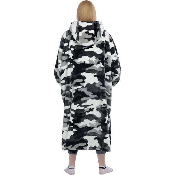 ⭐Sweat Camo shirt Warm Cozy Giant Hoodie Thick Flannel Blanket with Sleeves - Picture 2 of 6